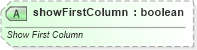 XSD Diagram of showFirstColumn in schema sml-table_xsd (Office Open XML (OOXML / OpenXML / Ecma 376))