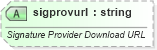 XSD Diagram of sigprovurl in schema vml-officedrawing_xsd (Office Open XML (OOXML / OpenXML / Ecma 376))
