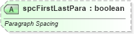 XSD Diagram of spcFirstLastPara in schema dml-text_xsd (Office Open XML (OOXML / OpenXML / Ecma 376))