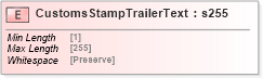 XSD Diagram of CustomsStampTrailerText in schema papinetcommondefsv2r40_xsd (papiNet - e-business standard for the paper and forest industry)