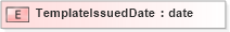 XSD Diagram of TemplateIssuedDate in schema cementingtemplate_xsd (PIDX - Petroleum Industry Data Exchange)