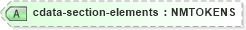 XSD Diagram of cdata-section-elements in schema xslt_xsd (XSL Transformations)